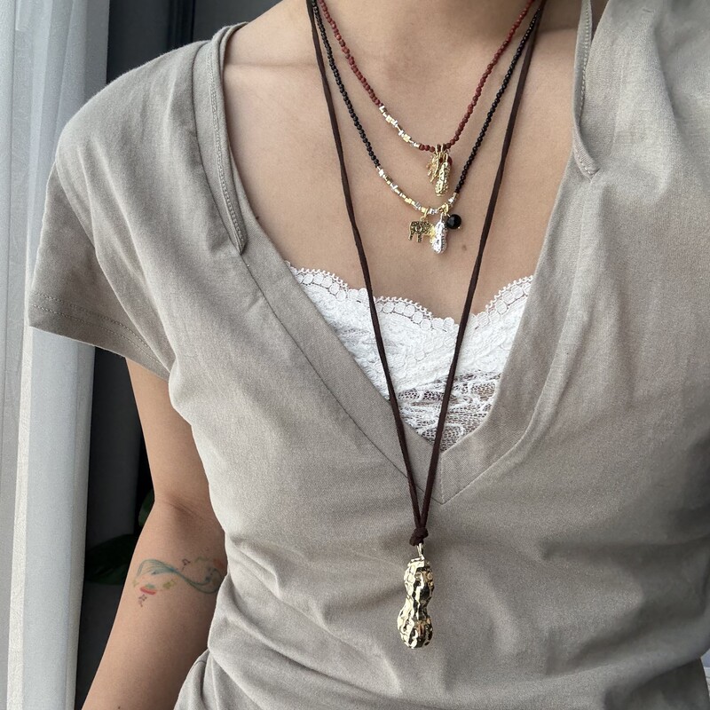 幸运编绳项链女好事花生新年礼物清新甜美小众多元素耳扣耳环配饰|undefined
