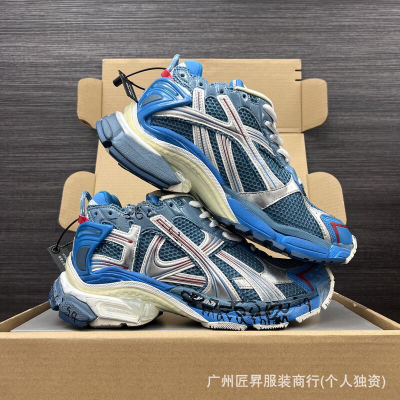 High-End Version of B's Dad's Shoes Paris Seventh Generation Jogging Shoes Runner Distressed Heightening Casual Sports Shoes for Men and Women