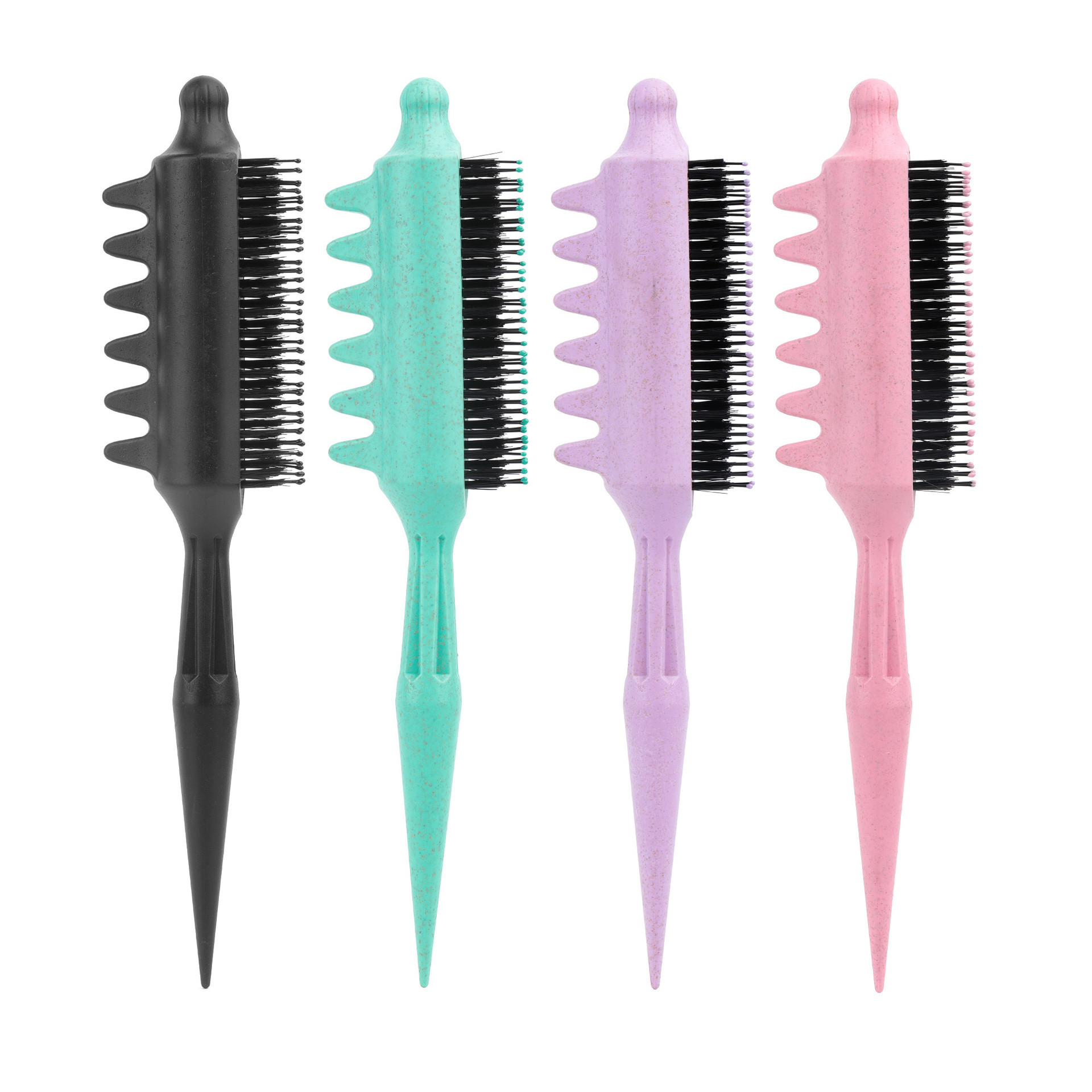 Cross-border Spring-loaded Curly Hair With And Bristles, Hairdressing Comb For Updos, Pointed Tail Styling Comb, Curling_voghion.com