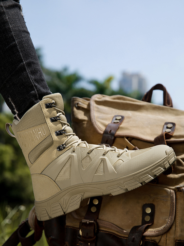 Martin botas grandes zapatos de caminata del desierto para hombres botas militares anti-colisión anti-patada botas tácticas al por mayor transfronterizas