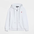 Zip-Up White Red Logo
