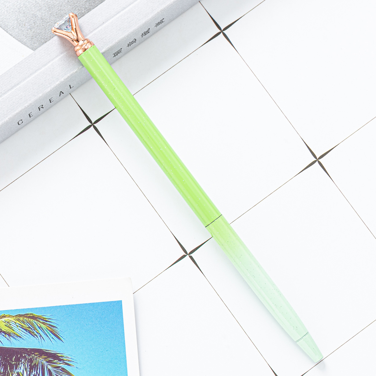 Gradiente creativo color pequeño diamante bolígrafo venta al por mayor Oficina papelería regalo publicidad pluma Impresión logotipo diamante pluma