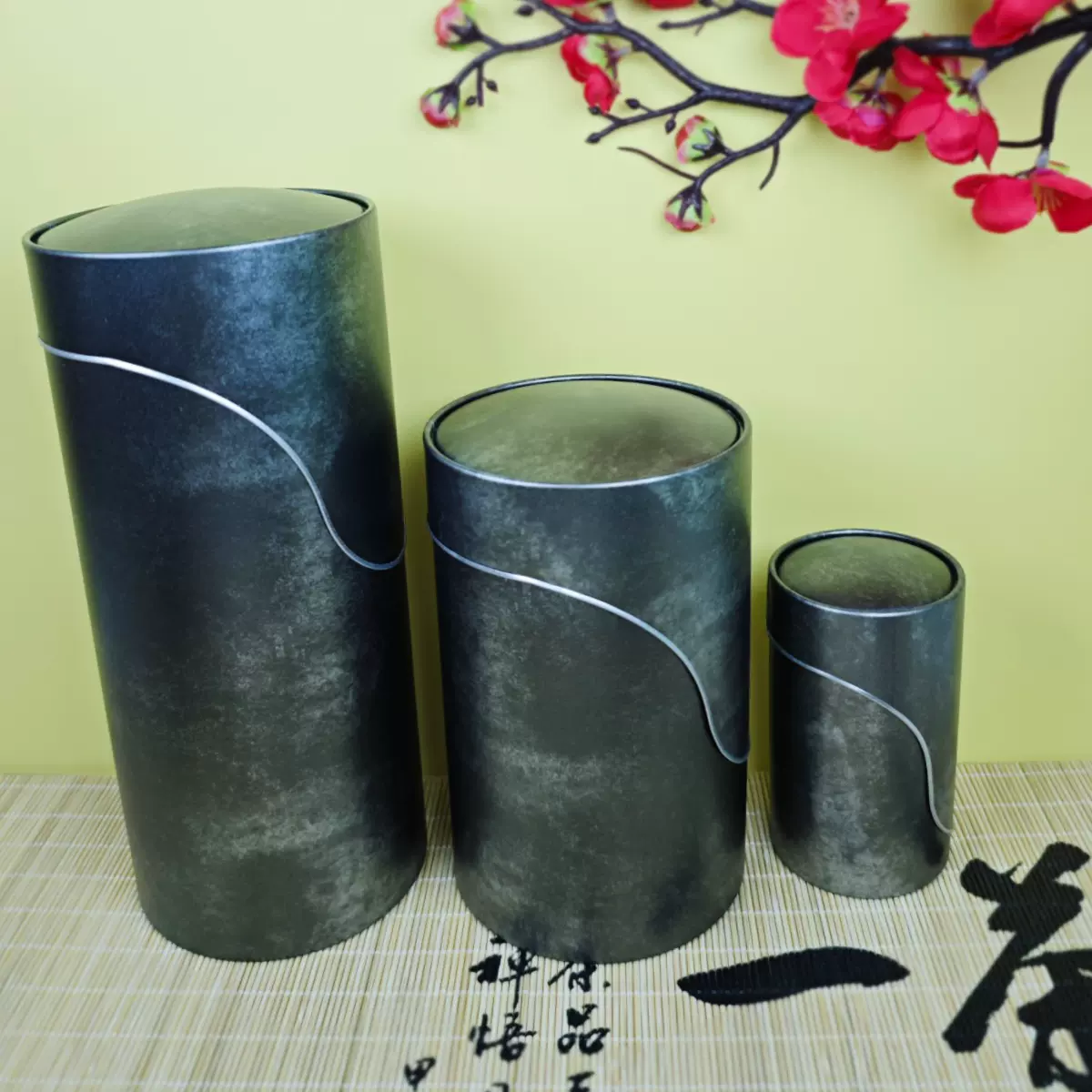 现货礼品茶叶罐新款可拆解式茶勺工艺铁盒磨砂马口铁罐