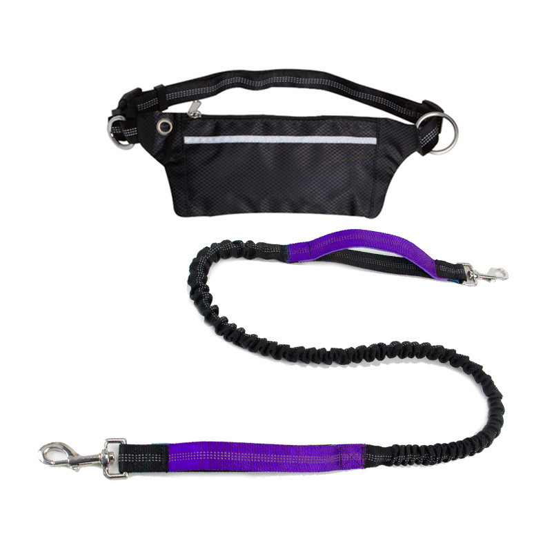 Dongguan kepai corriendo cuerda de tracción con bolsa de cintura cuerda de tracción transfronteriza para mascotas nylon reflexivo perro caminando cuerda de tracción