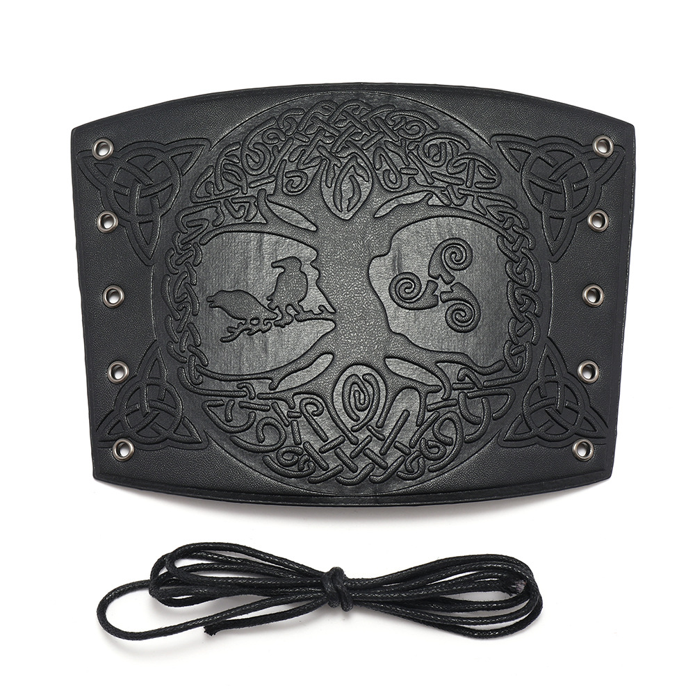 Europa y América nueva punk rock árbol de la vida pulsera simple hilo cera tejida correa mano cuero motocicleta montar brazo guardia