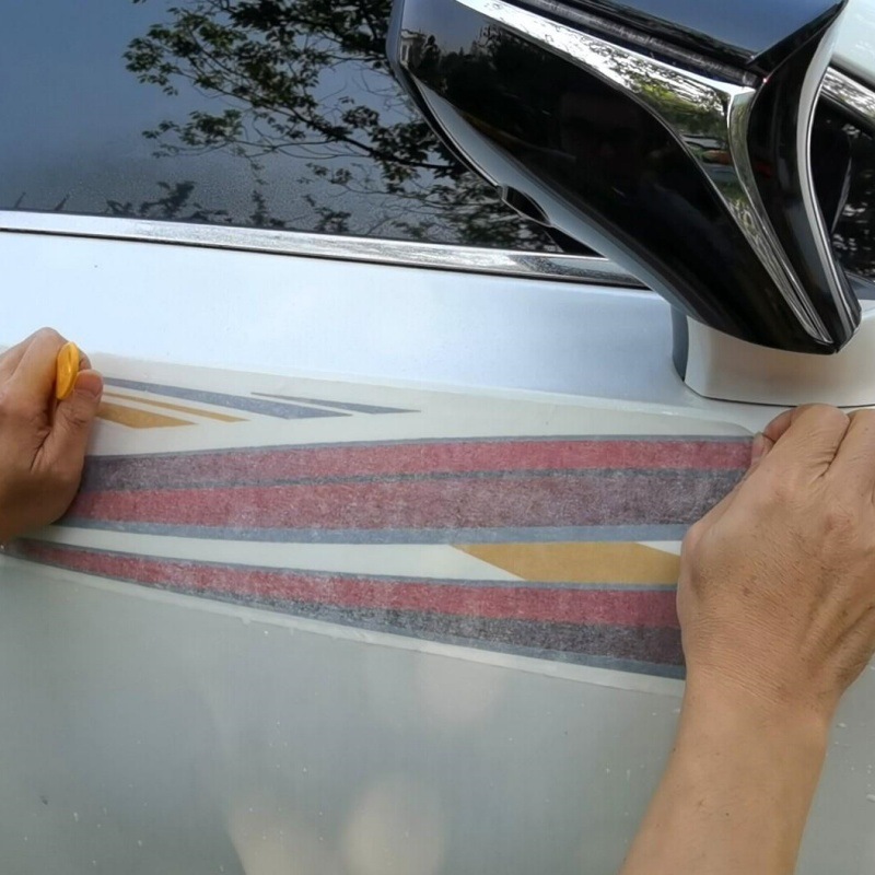 자동차 스티커 위치 지정지 전사지 자동차 화환 문자 홀로우 워드 로고 자체 접착 롤 보호 전사 스티커