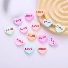 爱心树脂饰品配件高级感小众桃心diy发饰耳饰吊坠配饰材料批发