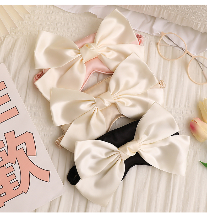 Cute Bow Knot Satin Eye Mask display picture 1