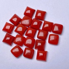 批发天然南红戒面正方形戒面粒粒饱满光滑满肉红鲜艳裸石镶嵌配件