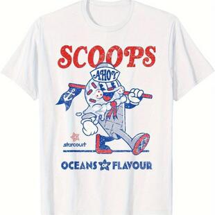 ���羳�W�a��Retro Scoops Ahoy Ice Cream Mascot T-Shirt A Ret