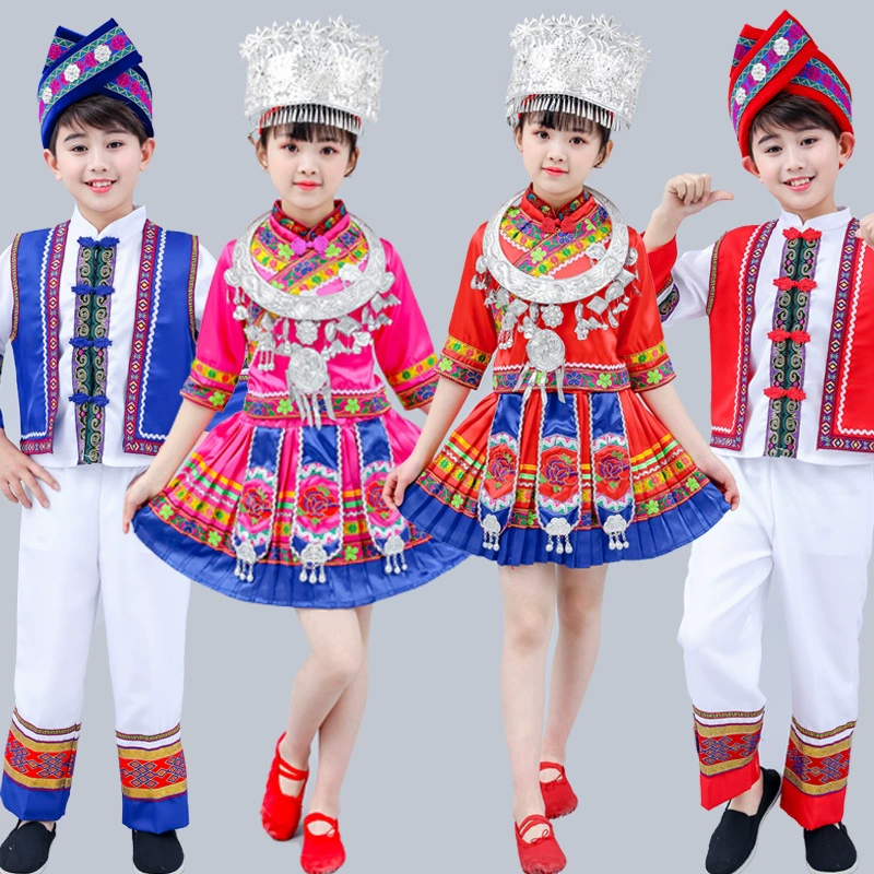 Weng Kai этническая одежда для детей Мяо Чжуан детский сад