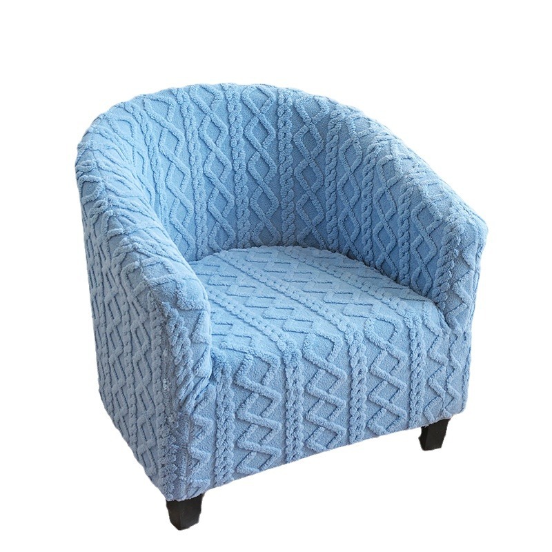 Anti-Scratch Half-Round Armchair All-Season Universal, Non-Slip Chair Cover, Comfortable And Warm Sofa Cover_voghion.com