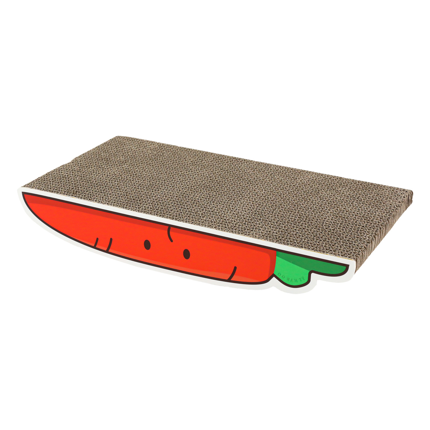 Divertido gato agarrar tablero de papel corrugado de alta resistencia residuos de desgaste menos gato afilar garras compañero vegetales gato juguetes al por mayor