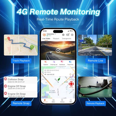 New 4g Version 360 Real-Time Driving recorder