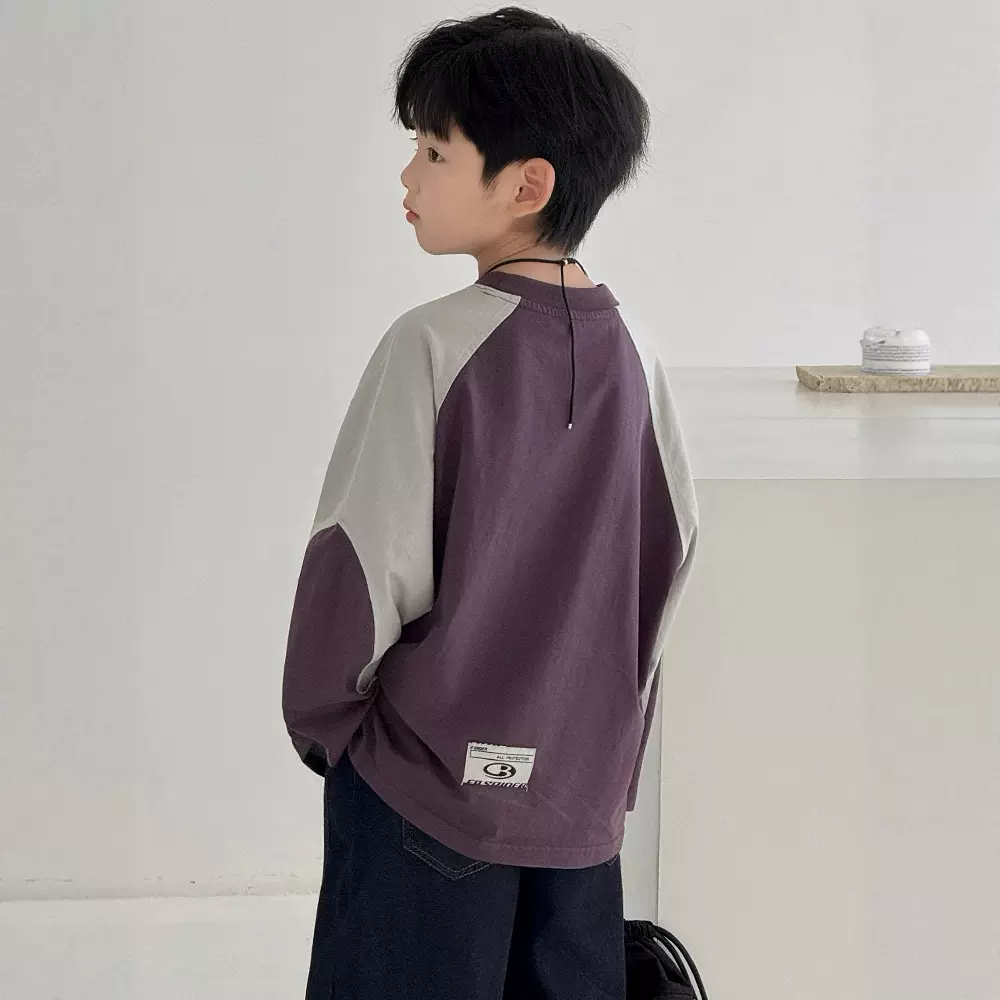 男童长袖T恤春秋款2025新款儿童秋装打底衫大男孩秋季薄款卫衣潮