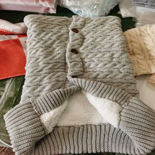 Spring, autumn and winter knitted sleeping bag, stroller sleeping bag, swaddle stroller sleeping bag, button twist sleeping bag, velvet thickened quilt