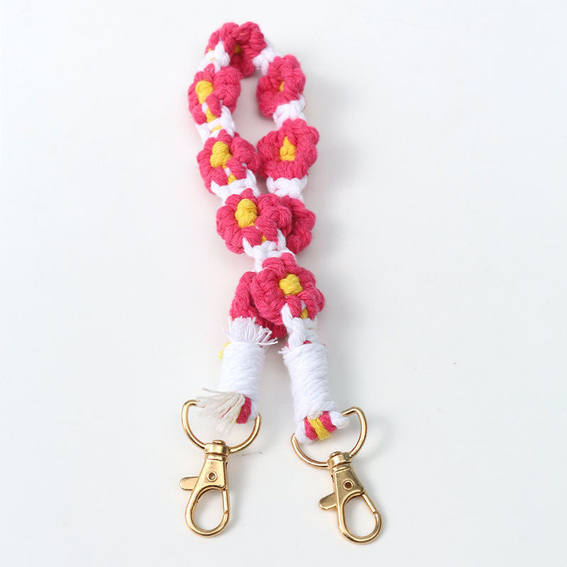 Doble hebilla blanqueada rosa rojo amarillo / 38cm