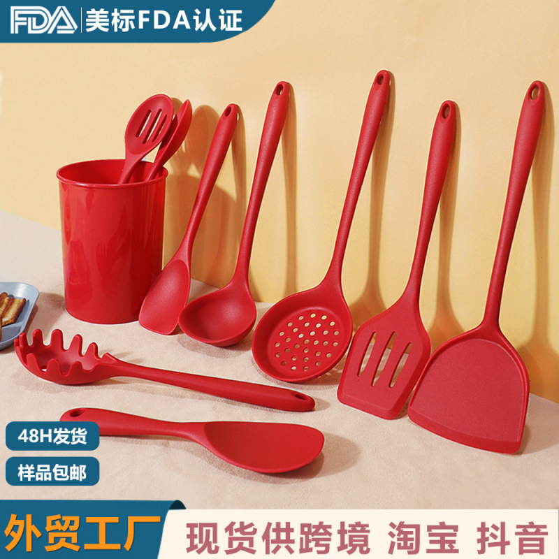 8 piezas de cocina de silicona antiadherente de grado alimenticio cocina de silicona resistente a altas temperaturas al por mayor