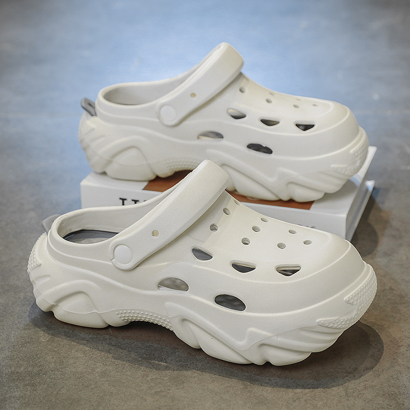 2025 패션 비치 두꺼운 밑창 외부 샌들 여성의 새로운 EVA 신발 Crocs 여름 홈 미끄럼 방지