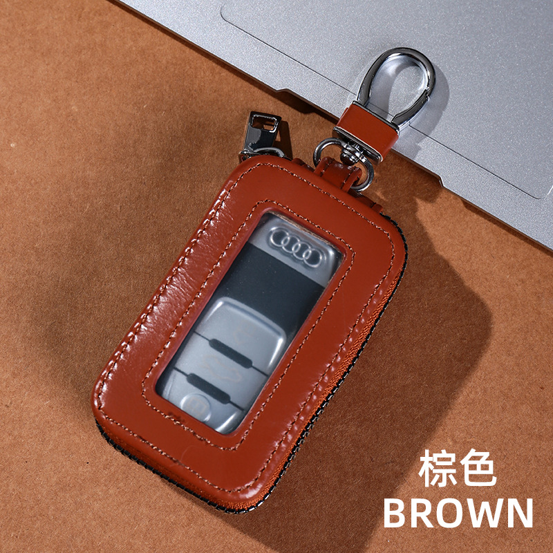 Nueva caja de la llave del coche de la ventana del espejo llavero de negocios de alto aspecto de las mujeres pequeño caso de llave del coche universal portátil de los hombres