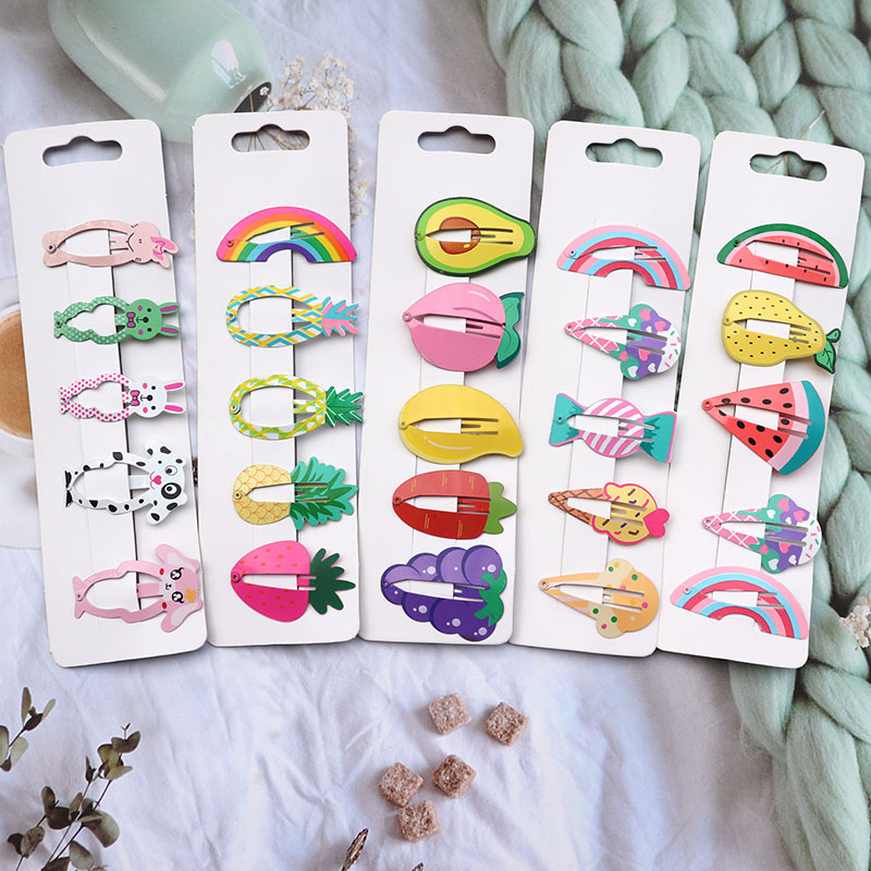 1 Set Quantity Cute Solid Color Plastic Hair Clip 1 Set
