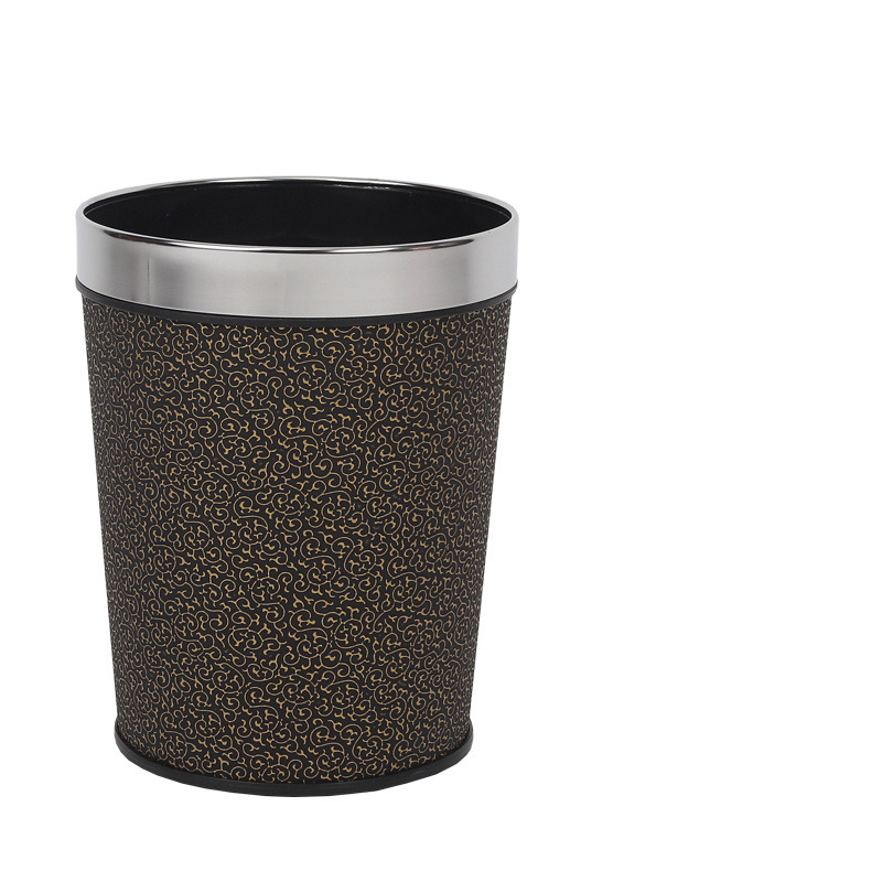 Directo de fábrica gran cubo de basura de cuero cónico creativo hogar cocina baño sala de estar cubo de basura Hotel