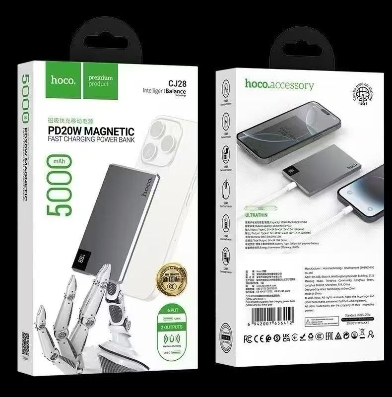 [PD20W magnetic model] CJ28 ultra-thin magnetic power bank 10000 mAh