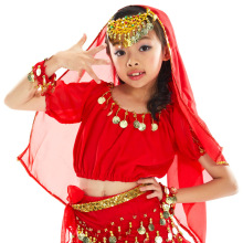 儿童灯笼短袖品质热卖少儿肚皮舞服装源头工厂一手货源