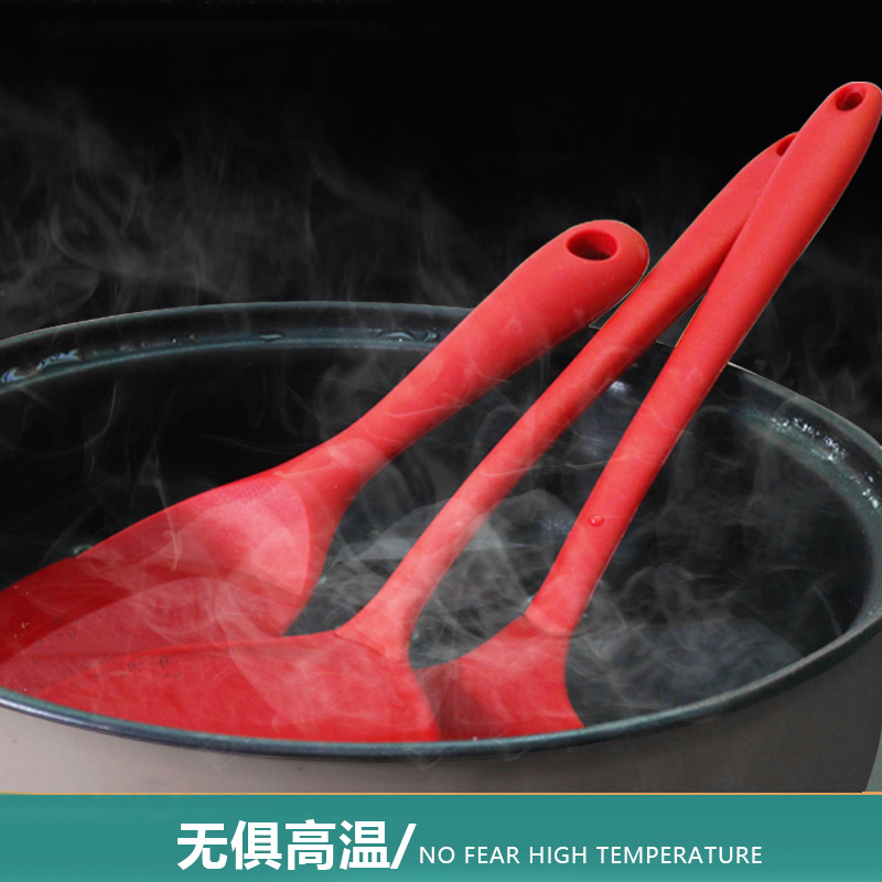 硅膠鍋鏟湯勺10件套不粘鍋炒菜硅膠鏟家用耐高溫硅膠廚具套裝批發