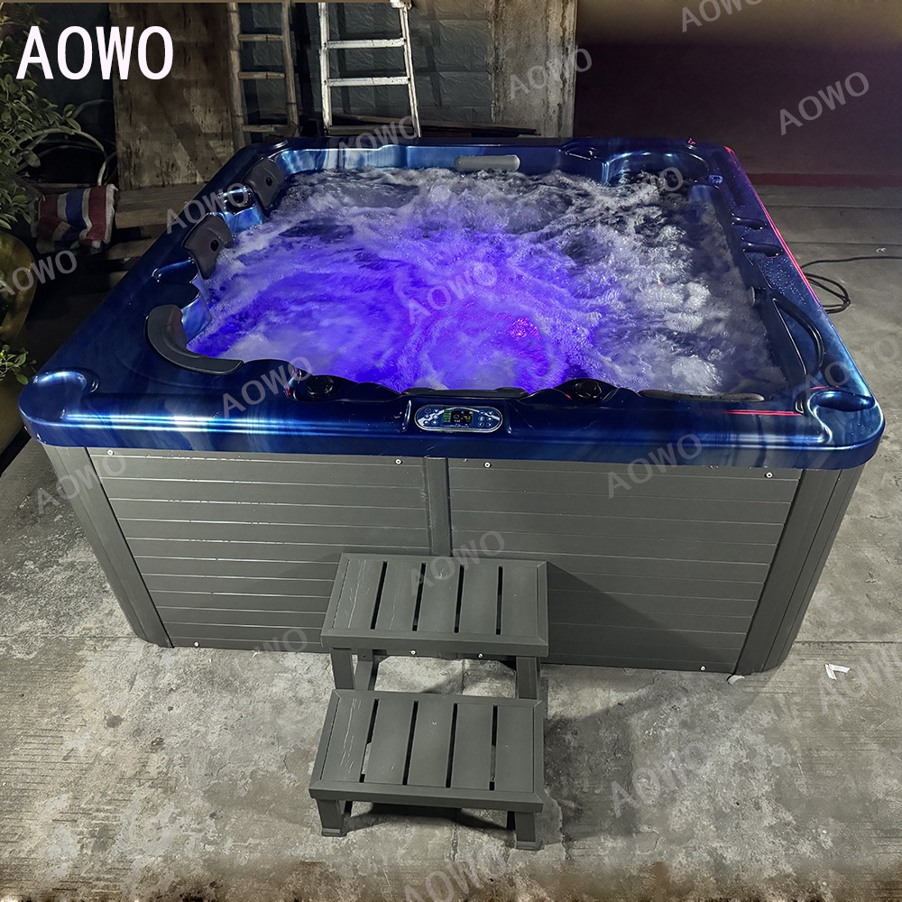 Función de temperatura constante bañera calentada spa bañera de baño piscina al aire libre surf colorido baño de burbujas piscina grande