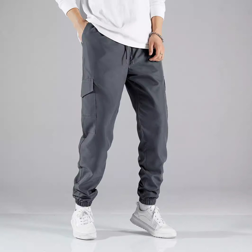 Nei Aarbechtshosen, High-Store Casual Leggings mat ville Pocketen, Männer_voghion.com