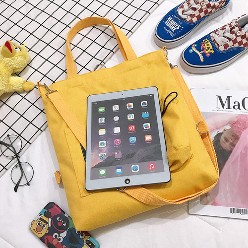 Canvas bag women's cross-body student handbag tutoring bag handbag book bag Japanese girls literary canvas