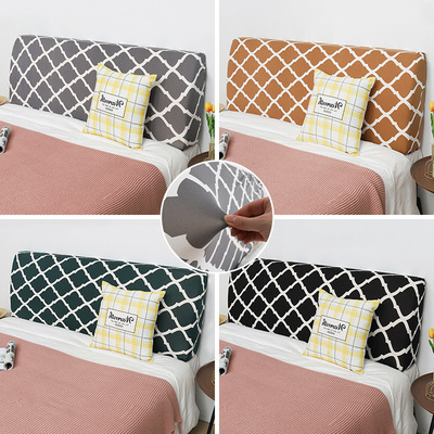 弹力软包床头罩套木头通用简约现代床靠背保护套罩可拆洗防尘罩|ms