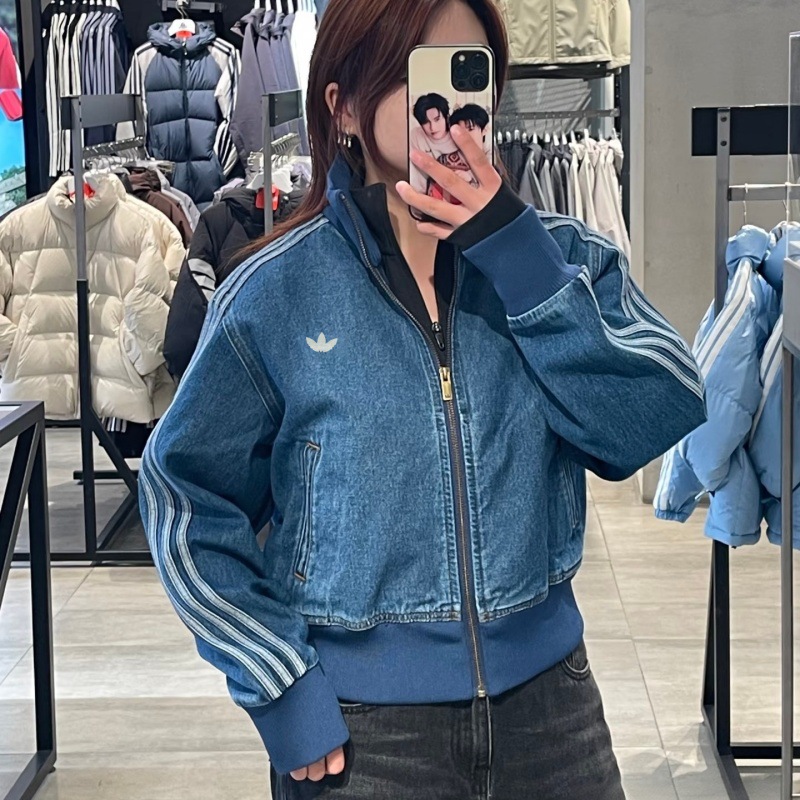 Clover Women's Denim Jacket Autumn/Winter Embroidered Logo Vintage Short Denim Coat JD2570
