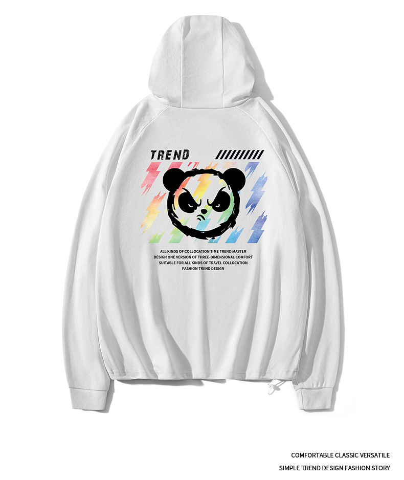 Men's Hooded Sweatshirt Jacket Loose Versatile Pullover Top_voghion.com