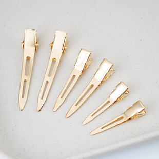 Golden sharp mouth clamp a single fork clip duck mouth hair card modeling hairdressing partition hairpin hair clip positioning clip