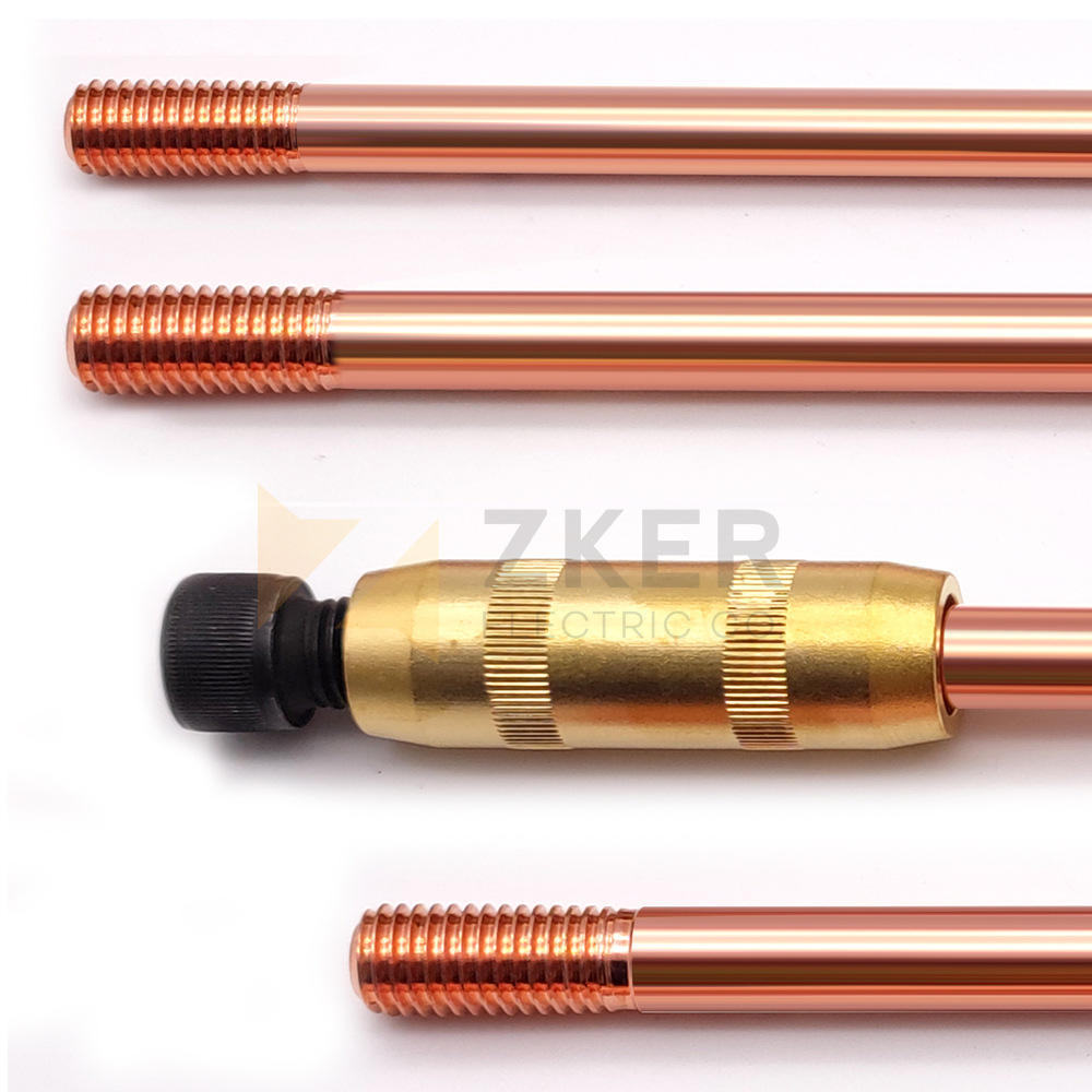 防雷接地棒 电铸铜 铜包钢 连铸铜覆钢接地桩 镀铜镀镍打底