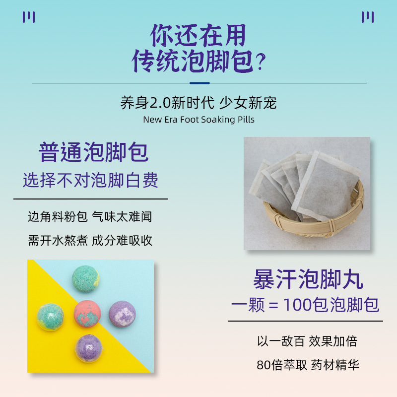 Nanjing Tongren Tang Lejia Old Shop Sweat-Inducing Foot Bath Pills, mugwort foot bath pills, foot soaking pills, essential oil foot bath pills