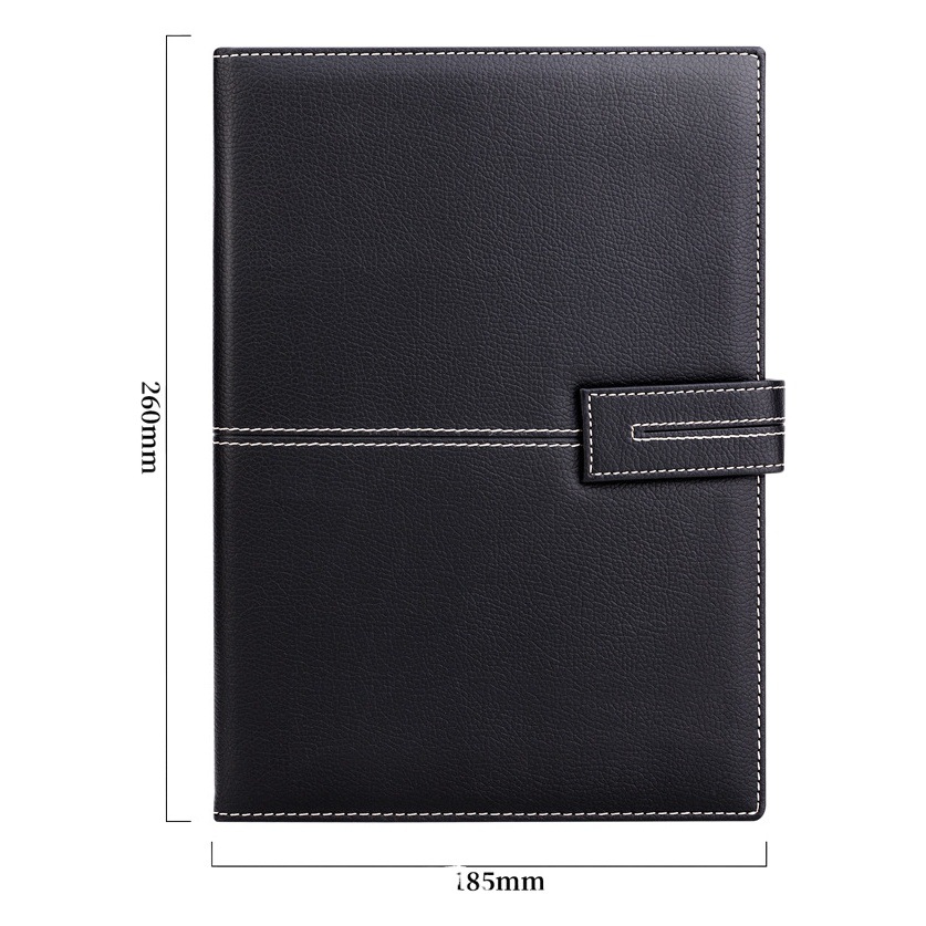 Deli 3344 libro de cuero 16K cuaderno de negocios simple Bloc de notas reunión Libro de grabación suministros de oficina