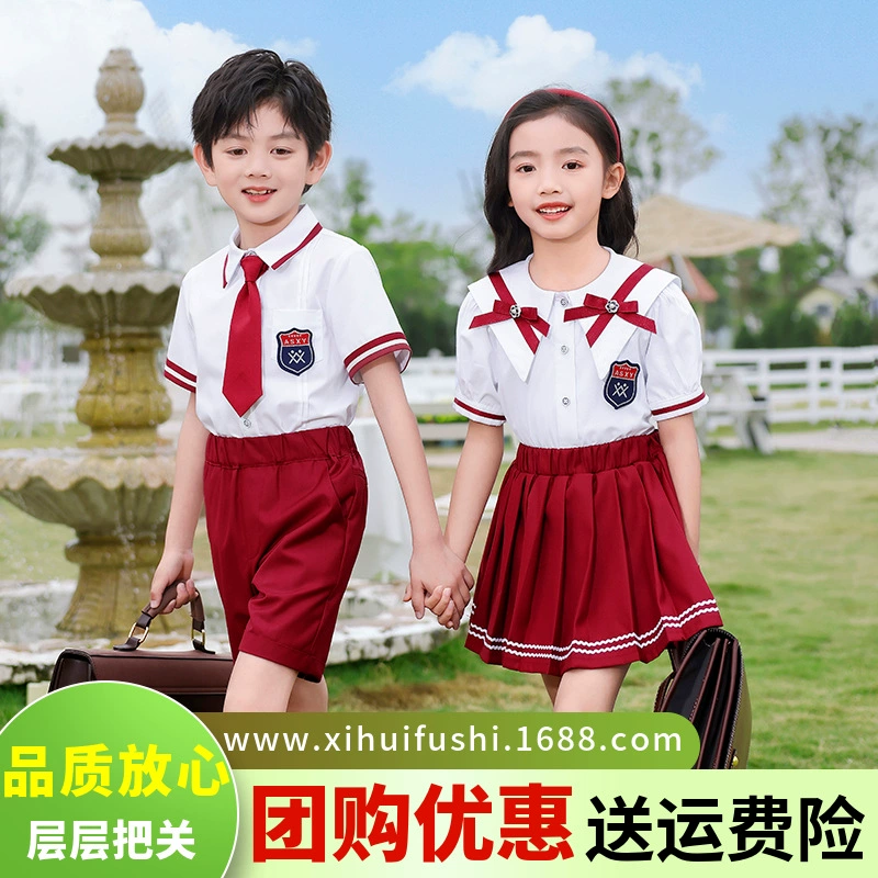 Set for students, uniform for kindergarten, summer shirt for work, 6 years