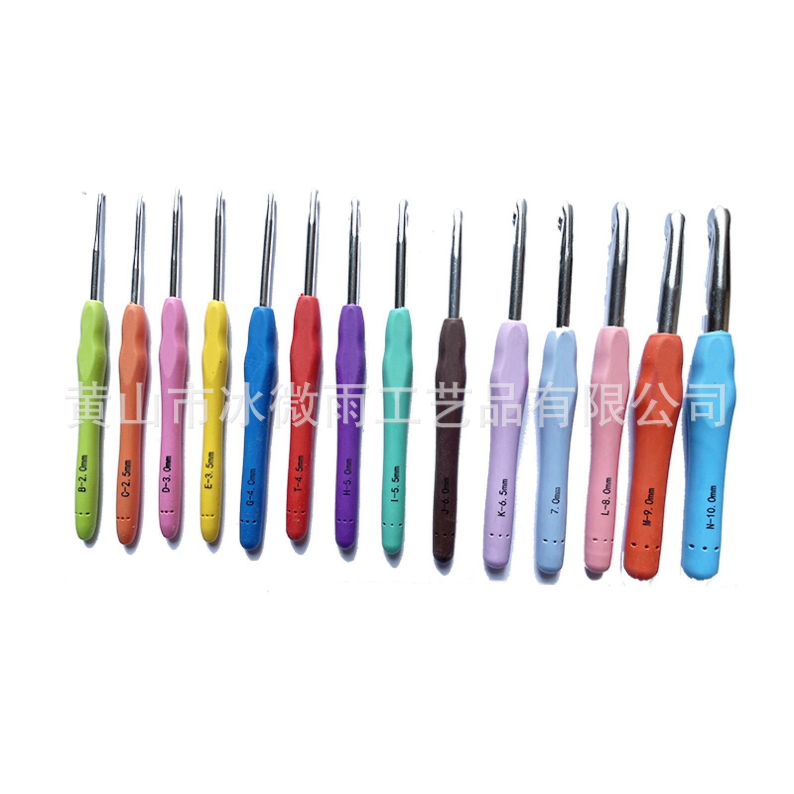 El Comercio exterior 15CM mango suave crochet TPR mango suave ganchillo sólido mango suave gancho de ganchillo de aluminio traje de lana aguja