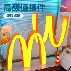 【ホリデーギフト】通常のM記ブランドのクリエイティブなナイトライト、マインドア装飾品、睡眠を伴う楽しいタイマー付き磁気装飾ライト