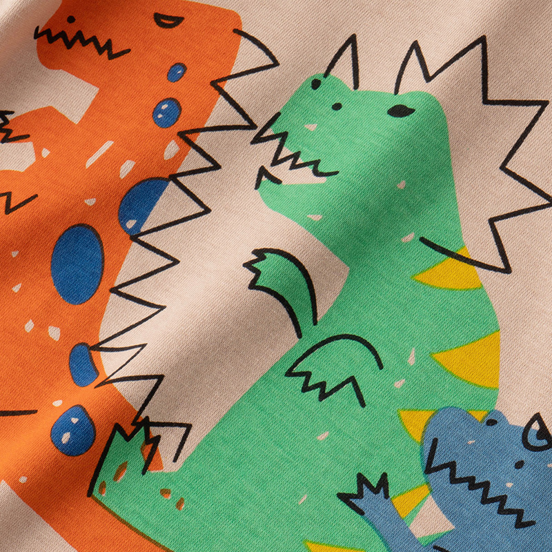 Malwee niño camiseta de manga larga ropa de otoño nuevo estilo europeo y americano para niños de media edad casual cuello redondo impresión de ropa superior infantil