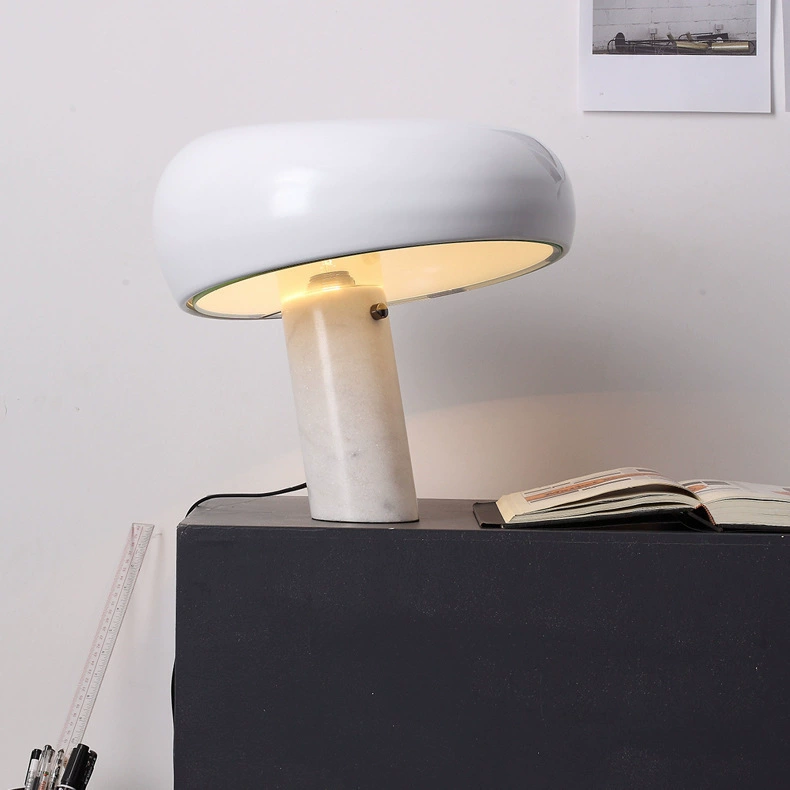 Nuby, snoopy, modern and minimalistic marble table lamp for living room for bed, Italy