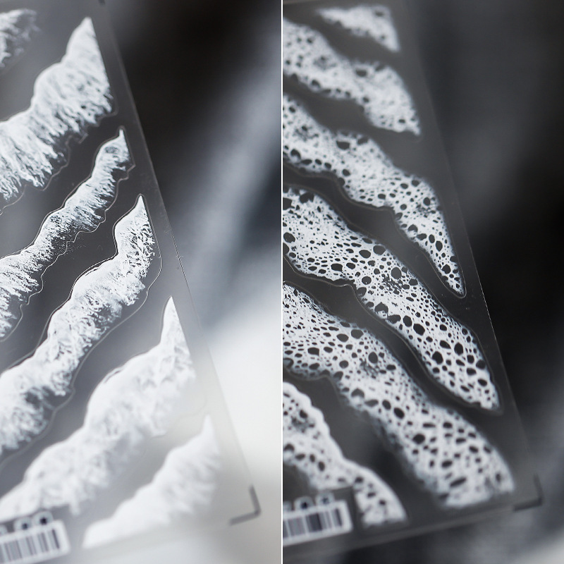 Minimalist Art Wave Nail Stickers Ts-686 - Cool and Simple Wave Texture Nail Decals