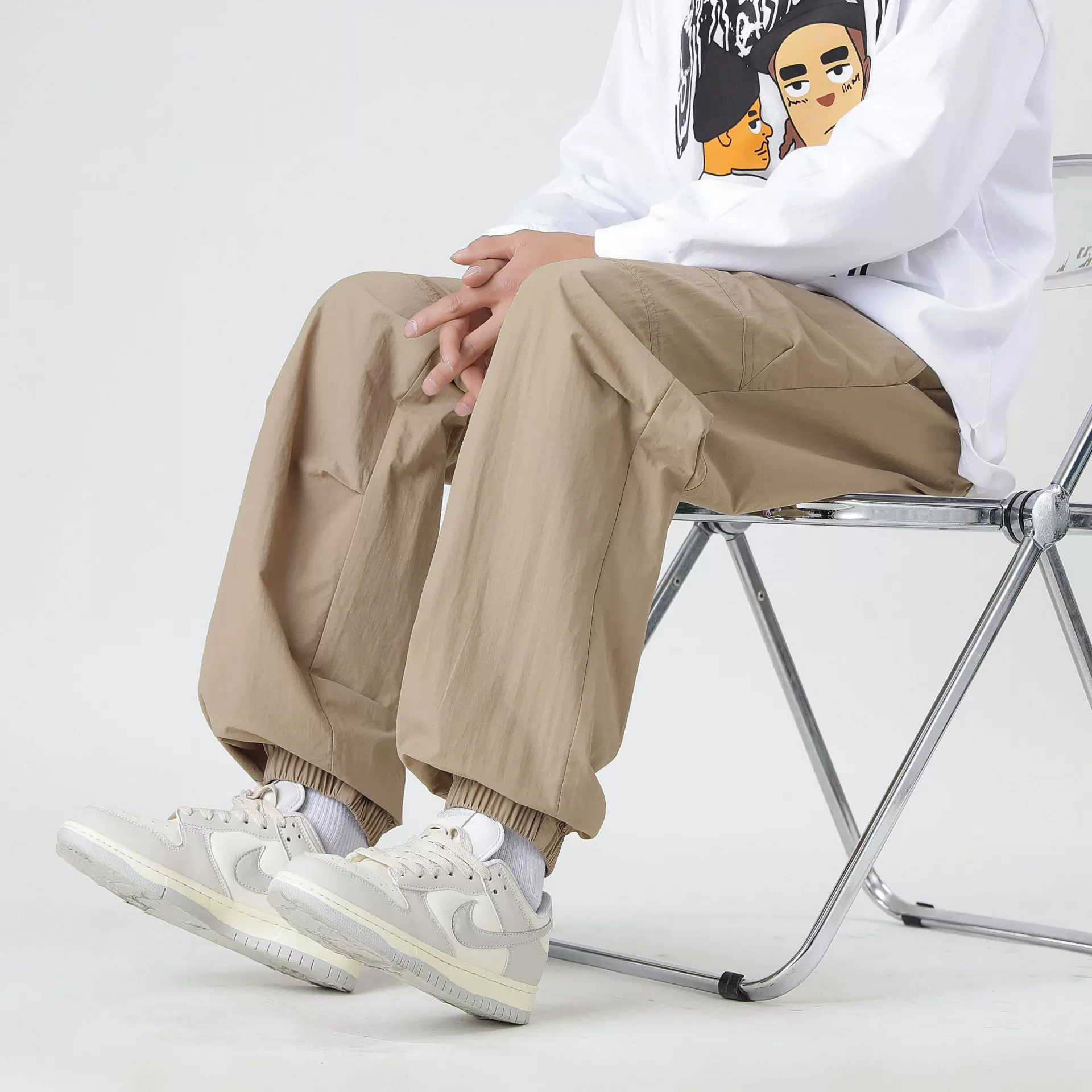 跨境批发抖音直播爆款工装长裤男夏季宽松休闲裤街头百搭束脚裤潮