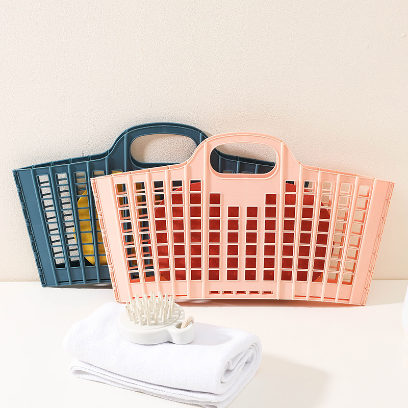 Cesta de ropa sucia plegable Cesta de baño de plástico portátil Cesta de lavandería Cesta de almacenamiento de ropa sucia Cesta de almacenamiento de juguetes
