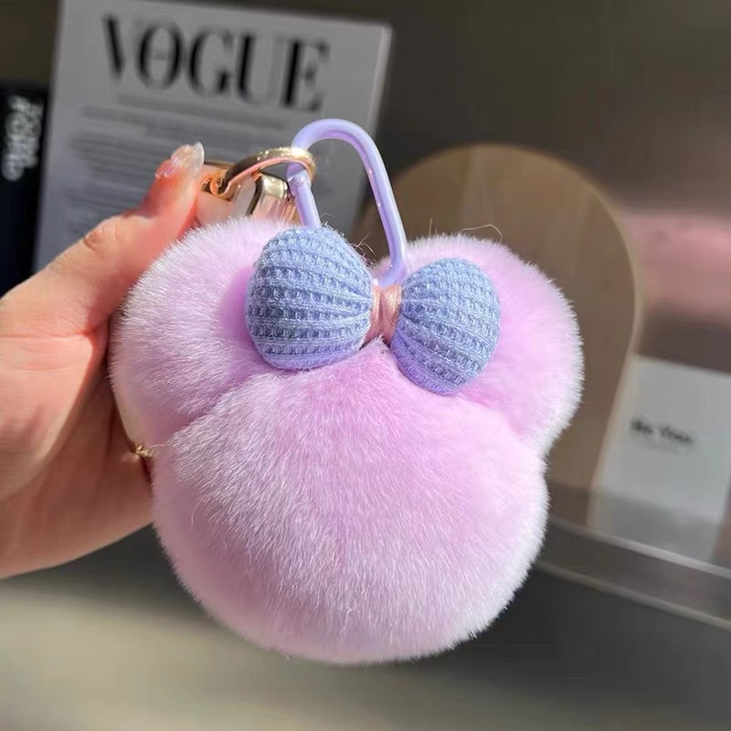 [Colección de animales de peluche] llavero de automóvil de peluche pequeño conejo colgante bolso de muñeca de peluche colgante