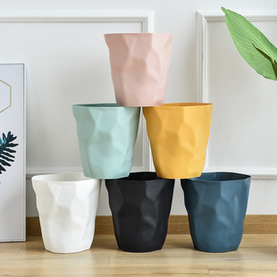 Manufacturer Trash Can Household Nordic Simple Kitchen Living Room Bedroom Bathroom Irregular Creative Pleated Paper Basket