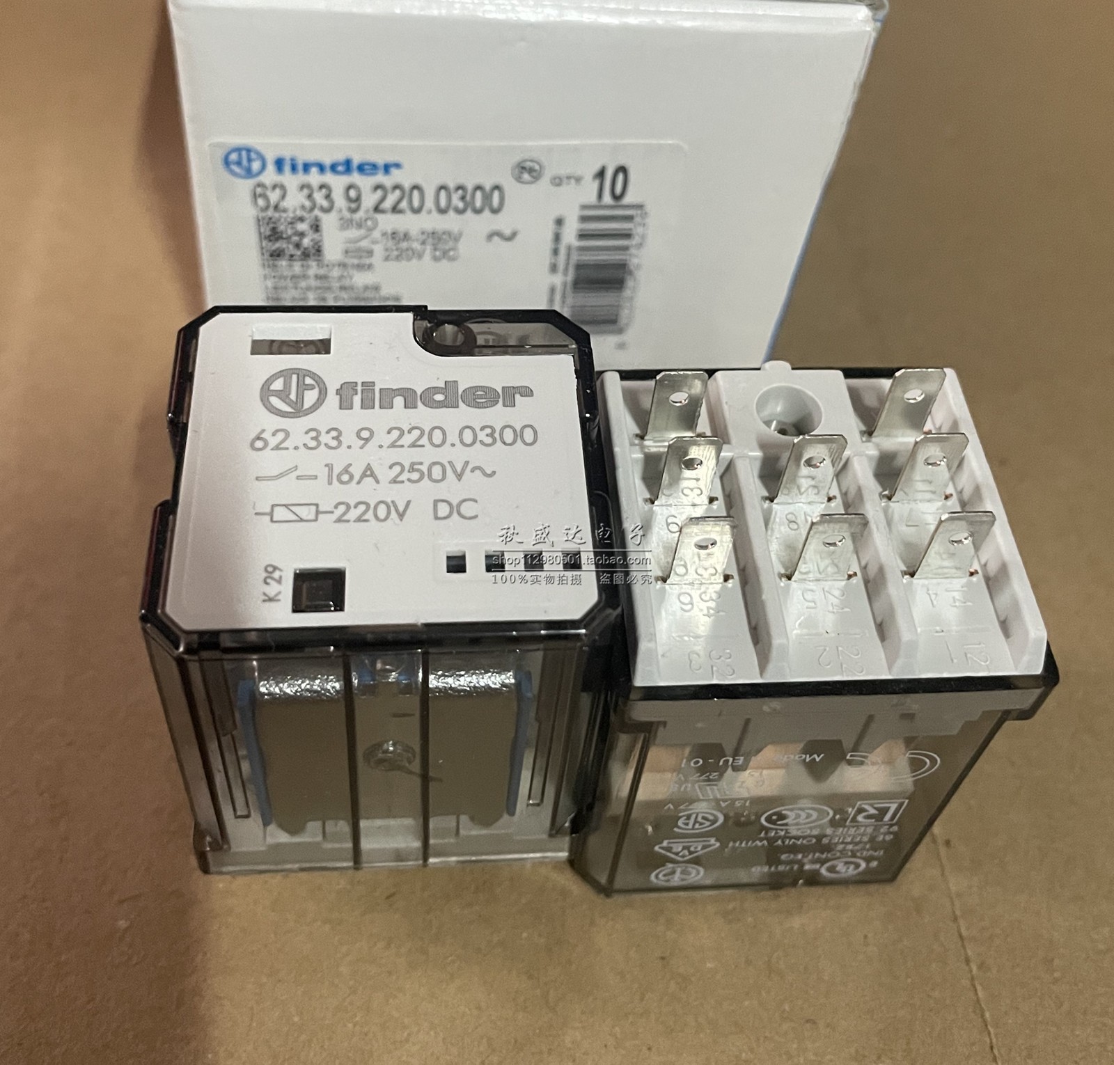 全新原装finder/芬德 62.33.9.220.0300 220VDC 16A 继电器现货